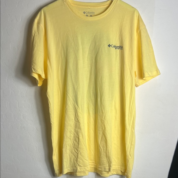 Columbia Men's Bright Yellow Tee black lab - Picture 1 of 5